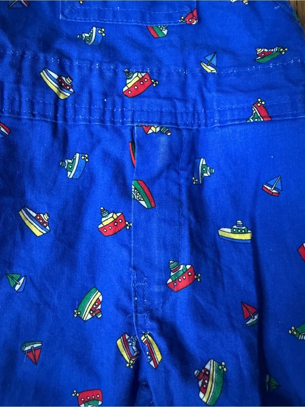 Vintage OshKosh B'gosh 2T Sailboat print overalls